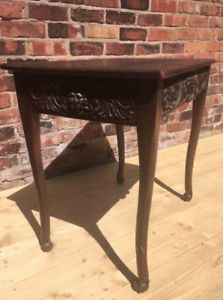 Victorian Green Man Carved Oak Console Gothic Style With Regard To Preferred Honey Oak And Marble Console Tables (View 12 of 15)