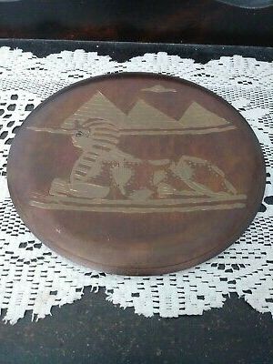 Vintage Egyptian Etched Copper Wall Plate Plaque Pyramids With Regard To Preferred Pyrimids Wall Art (View 6 of 15)