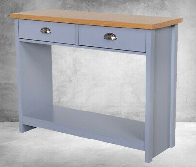 Vintage Gray Oak Console Tables With Newest Slim Hallway Console Table Vintage Sideboard Hall Entryway (View 14 of 15)