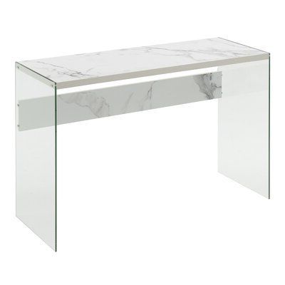 Wade Logan Calorafield Console Table Color: Faux White Inside Most Up To Date Marble Console Tables (View 14 of 15)