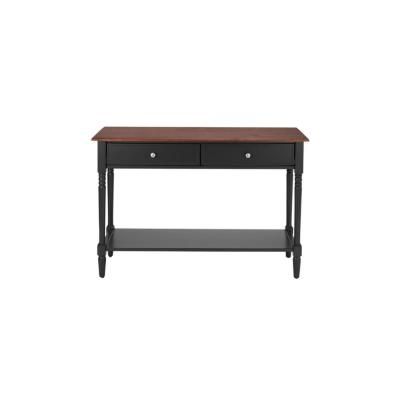 Walnut And Gold Rectangular Console Tables Inside 2020 Stylewell Trentwick Rectangular Ivory Wood 2 Drawer (View 7 of 15)