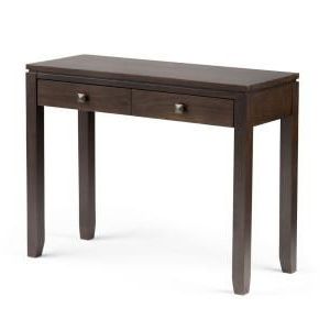 Walnut And Gold Rectangular Console Tables Throughout Widely Used Decor Therapy Mid 42 In (View 11 of 15)