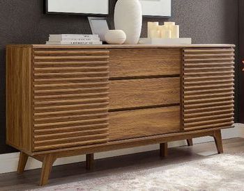 Walnut Wood Storage Trunk Console Tables With Well Liked Modway Furniture Buffet Dining Storage Tv Stand Sofa Table (View 11 of 15)