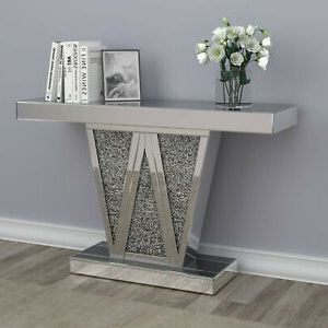 Well Known Acrylic Console Tables With Modern Glam Mirrored Entryway Console Table Pedestal Base (View 3 of 15)