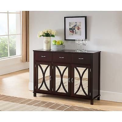 Well Known Modern Console Table Wood Door Drawer Shelves Storage Within Espresso Wood And Glass Top Console Tables (View 8 of 15)