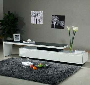 Well Known Modern White High Gloss Mdf Tv Stand With Tempered Glass Pertaining To Gloss White Steel Console Tables (View 14 of 15)
