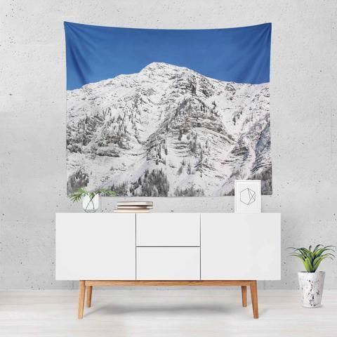 Well Known Mountain Wall Art Inside Sunny Mountain – Wall Tapestry (With Images) (View 4 of 15)