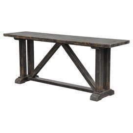 Well Known Reclaimed Wood Console Tables With Regard To Showcasing A Trestle Style Base, This Reclaimed Pine Wood (Photo 10 of 15)