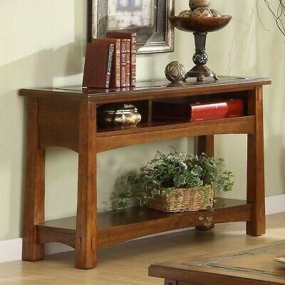 Well Known Riverside Furniture Craftsman Home Console Table In American For Acrylic Modern Console Tables (View 15 of 15)