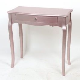 Well Known Rose Gold Metallic Console Table Abreo Home Furniture Intended For Antiqued Gold Rectangular Console Tables (View 12 of 15)