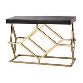 Well Liked Antique Gold And Glass Console Tables Inside Dimond Home Deco Console Table In Black And Goldelk (View 9 of 15)