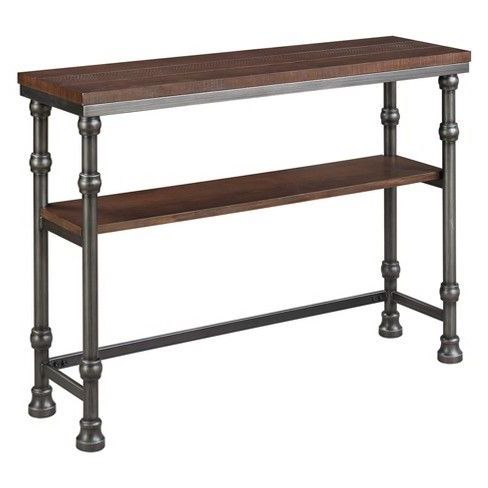 Well Liked Johar Furniture Yukon Console Table Dark Rustic Oak Brown For Dark Brown Console Tables (View 15 of 15)