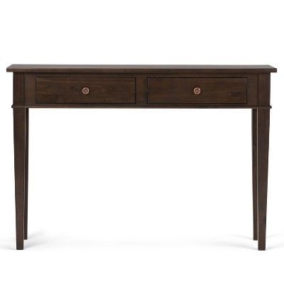 Well Liked Metal And Oak Console Tables Regarding 44" Sterling Solid Wood Contemporary Console Sofa Table (View 8 of 15)
