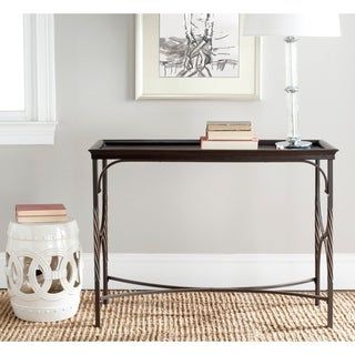 Well Liked Shop Safavieh Hastings Antique Pewter/ Dark Walnut Console With Regard To Dark Walnut Console Tables (View 1 of 15)