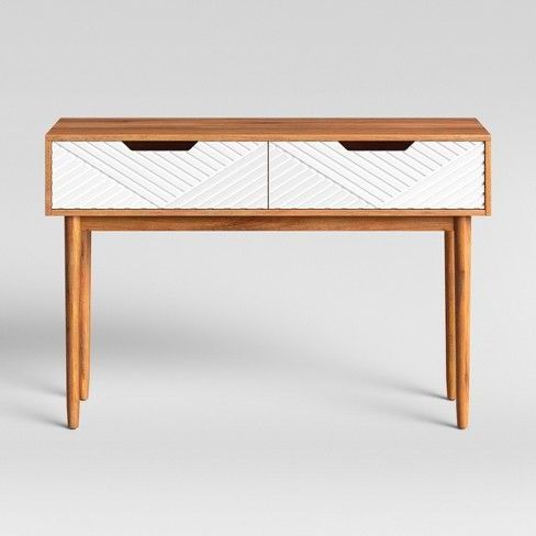 Well Liked Touraco Console Table Brown/White – Opalhouse , White Inside White Triangular Console Tables (View 3 of 15)