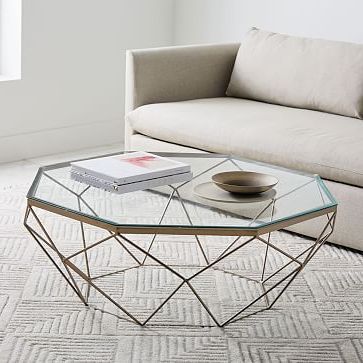 West Elm Intended For Popular Geometric Glass Top Gold Console Tables (View 7 of 15)
