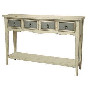 White Console Table, Rustic Regarding Latest Gloss White Steel Console Tables (View 9 of 15)