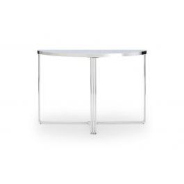 White Marble And Gold Console Tables Pertaining To 2020 Finn Demi Lune Console Table (View 9 of 15)