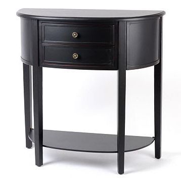 Widely Used Aged Black Console Tables Within Ballard Designs Newport Demilune – Copycatchic (View 9 of 15)