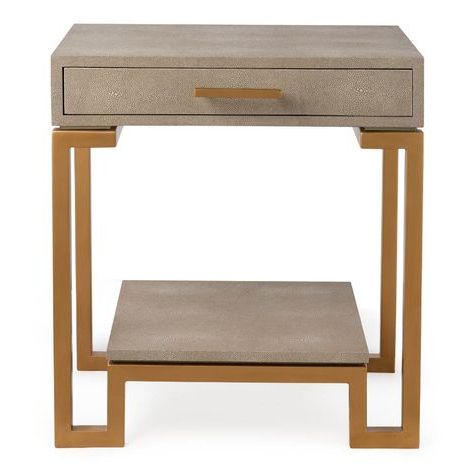 Widely Used Faux Shagreen Console Tables With Regard To Andrew Martin Flex Side Table Cream Faux Shagreen In  (View 12 of 15)