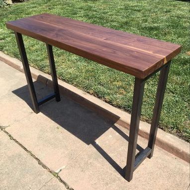 Widely Used Handmade Solid Walnut Console Table With Hand Forged Metal With Regard To Walnut Console Tables (View 11 of 15)