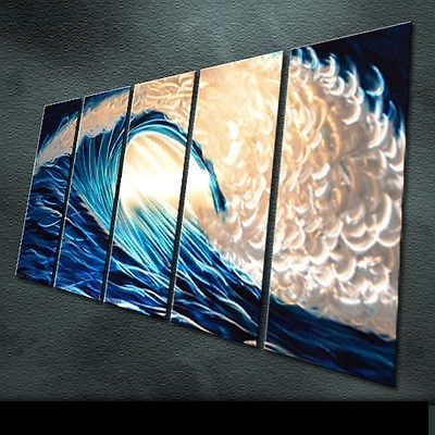 Widely Used Original Art Abstract Blue Wave /Tempestuous Waves Special Throughout Wave Wall Art (View 4 of 15)