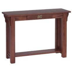 Widely Used Solid Oak Mission Style Sofa Table – 39" – The Oak For Metal And Mission Oak Console Tables (View 7 of 15)