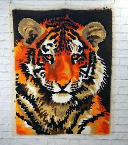 Widely Used Tiger Wall Art With Large Vtg 1980's Bengal Tiger Wall Decor Finished Latch (View 8 of 15)