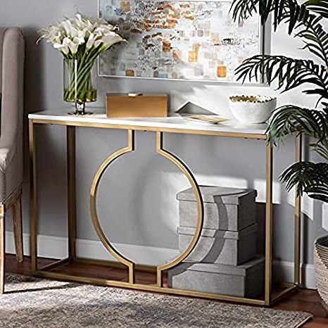 Widely Used White Marble Console Tables In Furncasa Modern Console Table, Entryway Table, Mdf Wooden (View 14 of 15)