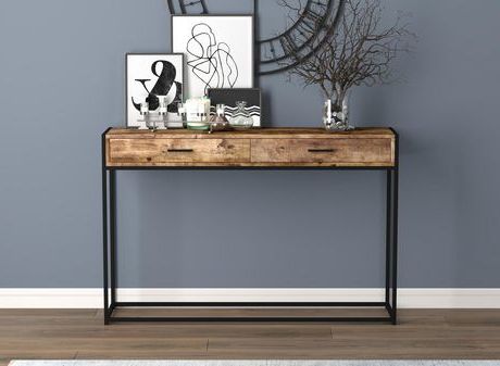 Wood Console Tables Regarding Favorite Safdie & Co (View 8 of 15)
