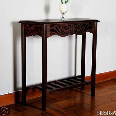 Wood Console Tables With Recent Victorian Style Solid Mahogany Wood Console Hall Table (View 13 of 15)