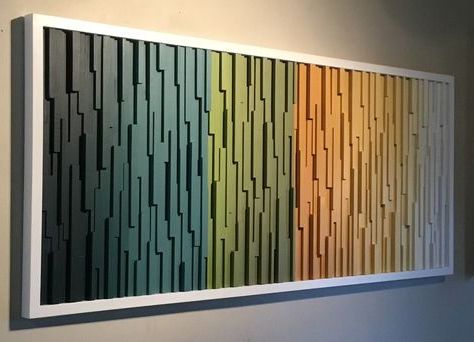 Wood Wall Art  Modern Abstract Wood  Wood Wall Sculpture Throughout Well Known Gradient Wall Art (View 14 of 15)