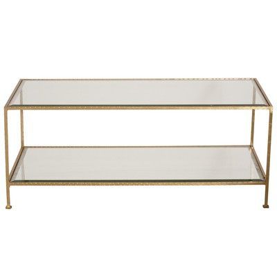 Worlds Away Taylor Hammered Gold Leaf Rectangular Coffee Pertaining To Well Known Silver Leaf Rectangle Console Tables (View 13 of 15)