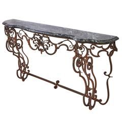 Wrought Iron Console Tables Intended For Newest Northern European Baroque Giltwood Console Table For Sale (View 6 of 15)