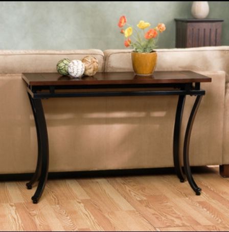 Wrought Iron Console Tables Regarding Most Popular American Modern Wrought Iron Wood Console Table Long Table (View 14 of 15)