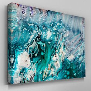 2018 Blue Morpho Wall Art In Ab814 Modern Teal Contemporary Blue Canvas Wall Art Abstract Picture (View 6 of 15)