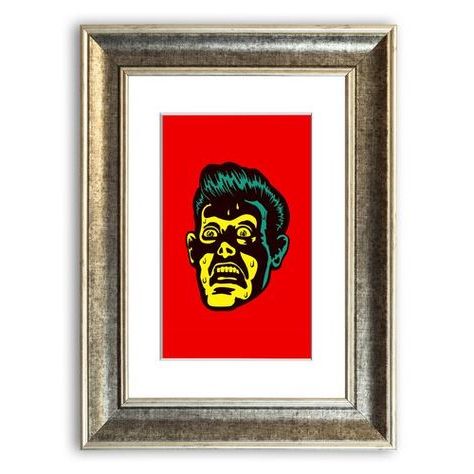 2018 'Face Of Horror' Framed Graphic Art East Urban Home Size: 126 Cm H X 93 In Gunmetal Wall Art (View 5 of 15)