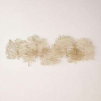 2018 Gold Metal Branches Overlapping Wall Art (View 8 of 15)