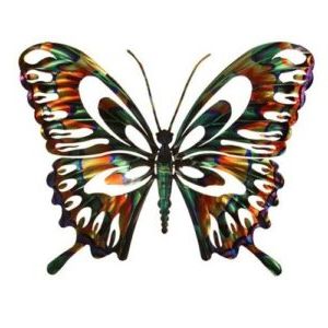 2018 Multi Colored Bendable Metal Indoor & Outdoor 3D Butterfly Wall Art Intended For Butterfly Metal Wall Art (View 11 of 15)
