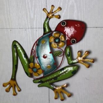 2018 Painted Metal Wall Art Inside Home Garden Decor Gecko Lizard Painted Metal Wall Art Metal Lizard Wall (View 9 of 15)
