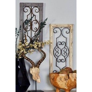 2018 Square Metal Wall Decor (set Of 4) – 15899255 – Overstock Shopping Within Metallic Rugged Wooden Wall Art (View 5 of 15)