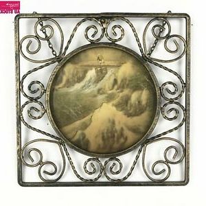 2X Square Metal Hanging Round Photo Frame Vintage Style Wall Art Decor Inside Favorite Square Wall Art (View 13 of 15)