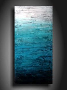66" Ocean Dance Turquoise Metal Art Painting New Modern Original Teal Pertaining To Current Ocean Waves Metal Wall Art (View 1 of 15)