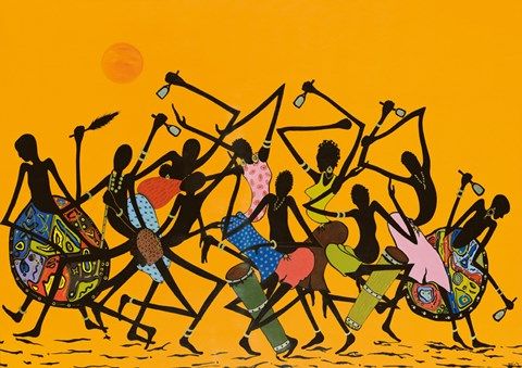 African Dance Fine Art Printtimothé Kodjo Honkou At Urbanloftart Pertaining To Most Popular Dancing Wall Art (View 3 of 15)