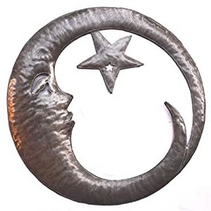 Amazon: Crescent Moon Wall Sculpture, Outdoor Home Decor, Recycled Inside Current Moonlight Wall Art (View 7 of 15)