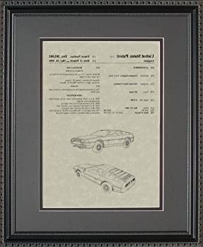 Amazon: Delorean Automobile Patent Art Wall Hanging (View 12 of 15)