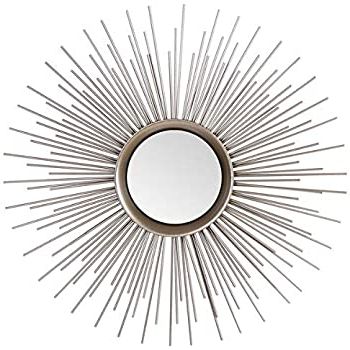 Amazon: Extra Large Silver Leaf Sunburst Starburst Wall Mirror With Most Recently Released Sunburst Mirrored Wall Art (View 3 of 15)