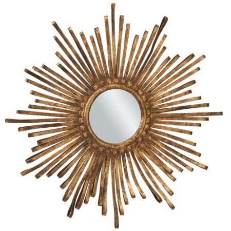 Amazon: Midwest Cbk Sunburst Golden Metal Ribbon Mirror: Home Pertaining To Widely Used Gold Metal Mirrored Wall Art (View 1 of 15)