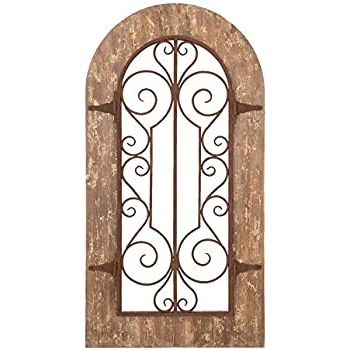 Amazon: Rustic Farm Home Metal Wood Arch Wall Panel Antique Vintage With Regard To Preferred Arched Metal Wall Art (View 5 of 15)