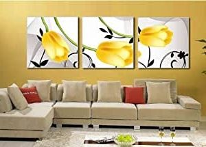 Amazon: Youniverseonline Yellow Rose Flower Decorative Wall Decor For Preferred Yellow Bloom Wall Art (View 15 of 15)